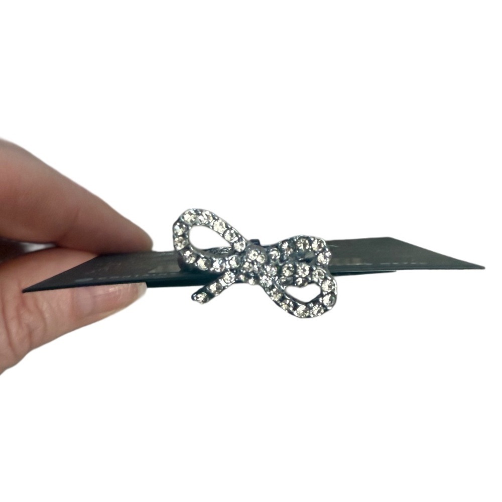 Simply Vera Vera Wang Silver Crystal Rhinestone Bow Ring